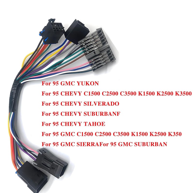 JUNRUO A/C Heater Climate Temperature Control Wire Harness Fit 1995 Chevy Silverado Truck C/K with Rear Defrost Option，Convert 1996-1999 Unit in 1995 Vehicle - Image 5